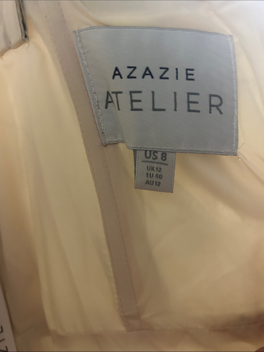 Azazie Gold and Cream Floral Jacquard Maxi Dress - Picture 8 of 9